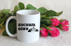 Kubek biały z nadrukiem „Kocham Góry” – trekking #8