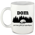Kubek biały z nadrukiem „Dom jest tam, gdzie go zaparkujesz” – camping, trekking #7