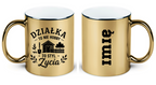 Kubek złoty z nadrukiem „Działka to nie hobby, to styl życia” – działka, ogród #4