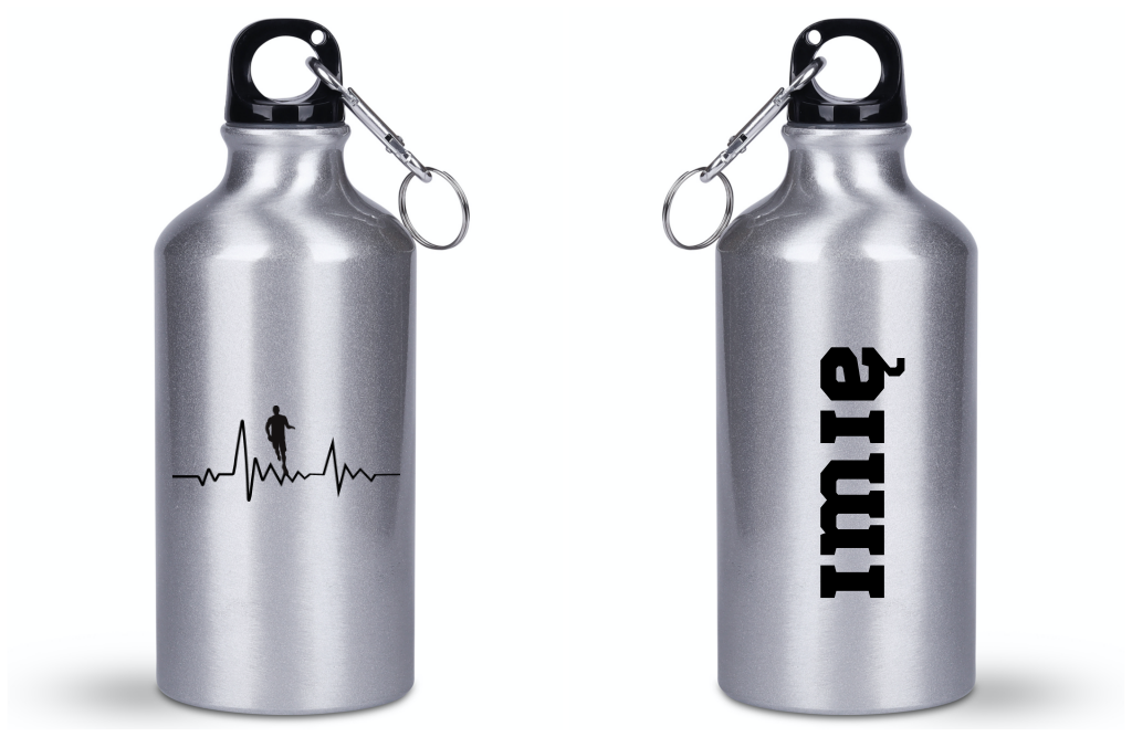 Butelka srebrna 400 ml biegowe EKG dla panów – bieganie #2