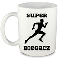 Kubek biały z nadrukiem "Super Biegacz" – bieganie #7