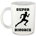 Kubek biały z nadrukiem "Super Biegacz" – bieganie #7