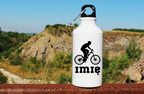Butelka biała 400 ml z grafiką roweru oraz imieniem do wyboru – dla rowerzysty #6