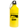 Butelka żółta 600 ml z nadrukiem "Gdzie zaparkujesz, tam jest dom" – camping, namiot, podróże #7